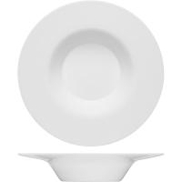 Тарелка для пасты «Пьюрити» с широким бортом;эко-кост. фарф.;D=29см;белый