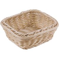 Корзина плетеная для хлеба;полиротанг;,H=65,L=176,B=162мм;св. дерево
