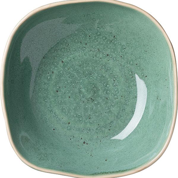 Тарелка глубокая «Эрбосо Реативо»;фарфор;1,2л;бирюз.,бежев.