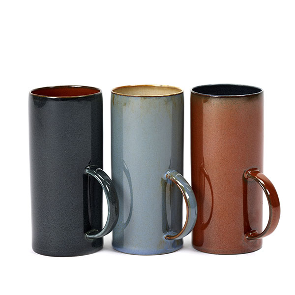 Кружка;керамика;280мл;D=6,H=13,L=8см;коричнев.,тем.син.