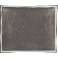 Блюдо «Сольстис Мун Лайт» прямоугольное;фарфор;,H=15,L=210,B=175мм;серый,черный