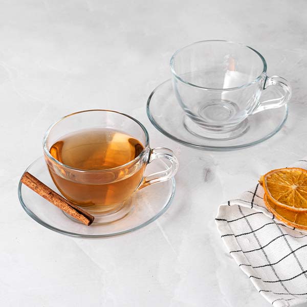 Чайная пара;стекло;180мл;D=90/136,H=66мм;прозр. Чайная пара;стекло;180мл;D=90/136,H=66мм;прозр.