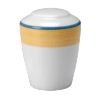 Солонка «Рио Йеллоу»;фарфор;D=4,H=7см;белый,желт.