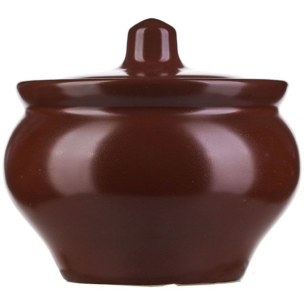 Горшок для запекания «Шоколад»;фарфор;0,5л;D=11,5,H=11,5см;тем.корич.