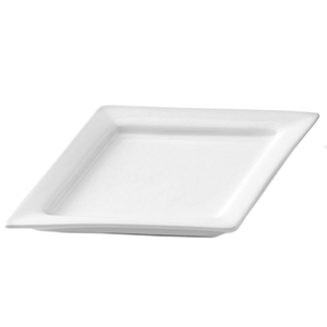 Блюдо «Пати» ромбовидное;фарфор;,H=2,L=21,B=14см;белый