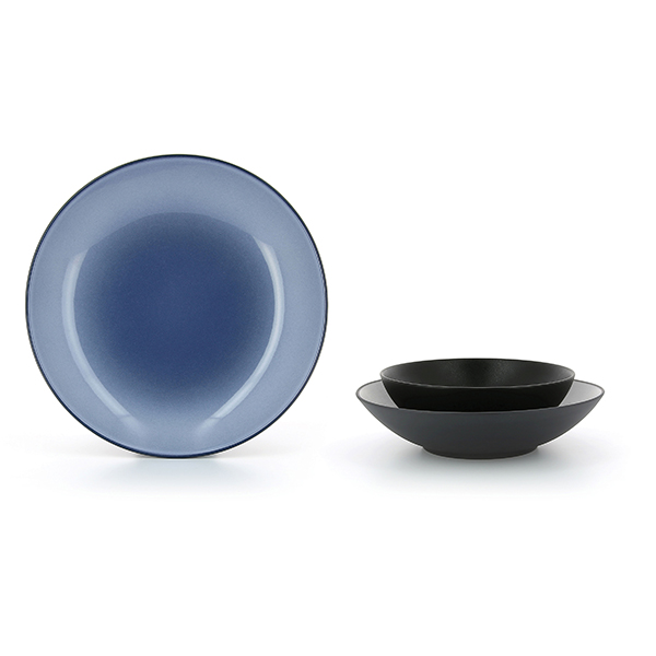 Салатник «Экинокс»;керамика;0,7л;D=190,H=65мм;черный