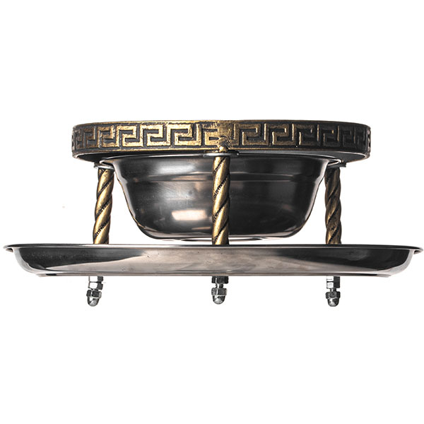 Набор для подачи саджа без крышки 2 предмета;сталь нерж.,тефлон;D=29,5,H=23см;золотой