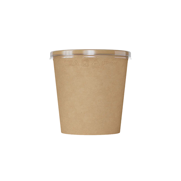 Контейнер бумажный OneBowl для супа;картон;0,52л;D=102/75,H=104мм;св.корич.