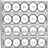 Форма для шоколада «Батончик со сферами»[8шт];пластик;,H=14,L=275/117,B=25мм