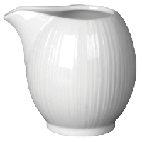 Молочник «Спайро»;фарфор;80мл;D=33,H=70,L=80,B=60мм;белый
