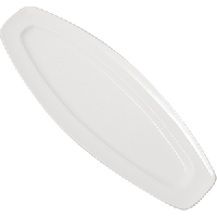 Блюдо «Кунстверк» овальное;фарфор;,H=18,L=485,B=165мм;белый