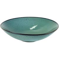Тарелка глубокая «Аква»;керамика;D=23,H=6см;бирюз.