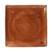 Блюдо «Крафт Терракота» квадратное;фарфор;,H=18,L=270,B=270мм;терракот