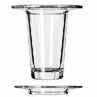 Креманка с блюдцем «Капелло»;стекло;240мл;D=120/50,H=132мм;прозр.