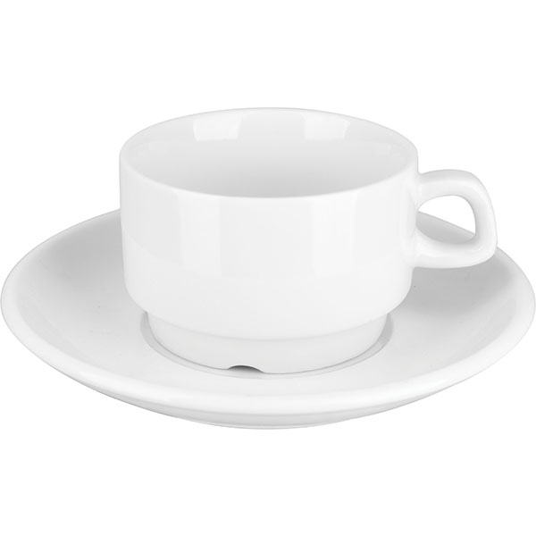 Чайная пара «Коллаж»;фарфор;175мл;D=83/150мм;белый