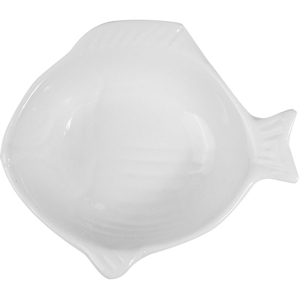 Блюдо для комплимента «Кунстверк» рыба;фарфор;D=95,H=24,L=97,B=70мм;белый