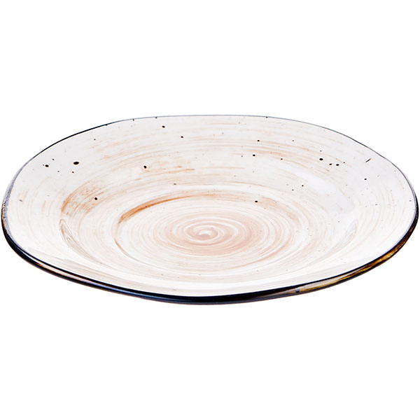 Блюдце «Пастораль»;фарфор;D=14/6см;оранжев.