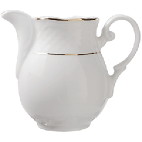 Молочник «Афродита»;фарфор;150мл;D=52,H=90,L=110мм;белый,золотой