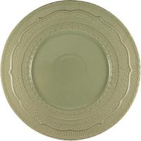 Блюдо «Скалистос»;керамика;D=33,H=3см;зелен.