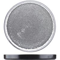 Блюдо «Млечный путь»;фарфор;D=25см;черный,серый