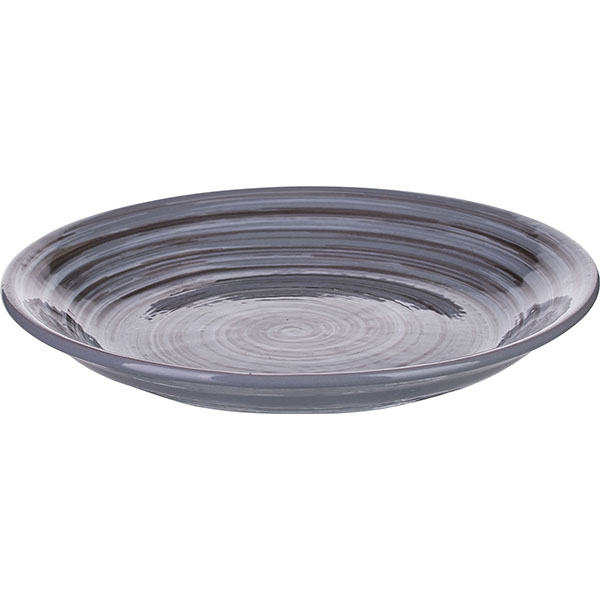 Блюдце «Пинки»;керамика;D=15см;серый