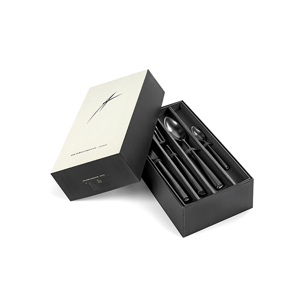 Набор столовых приборов «Зоуи» подарочный[24шт];сталь нерж.;черный