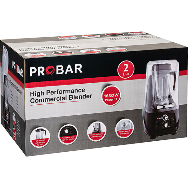 Блендер «CB-699» с шумоизоляцией;пластик;2л;,H=53,5,L=28,B=27,5см;1,68Квт;черный