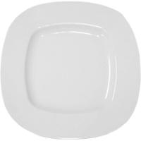 Тарелка «Рита» квадратная с закругленными краями;фарфор;,H=3,L=28,B=28см;белый