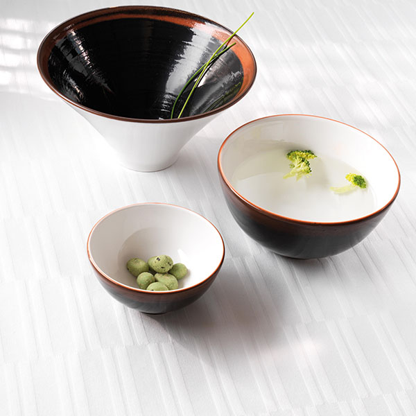 Салатник «Кото»;фарфор;0,75л;D=16,H=8см;черный,коричнев.