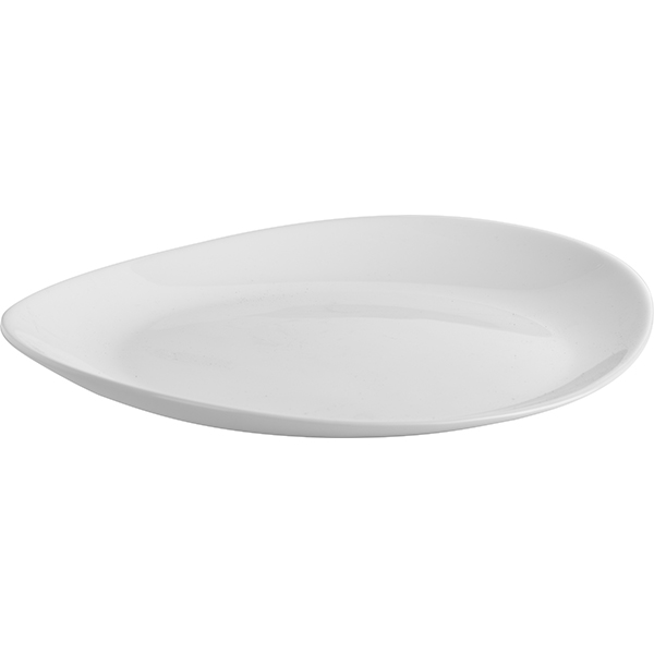 Тарелка «Эволюшнс Солюшн» для стейка;стекло;,L=30,B=26см;белый