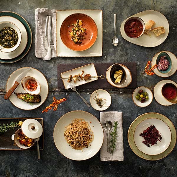 Блюдо «Браун Дэппл» прямоугольное;фарфор;,L=20,B=10см;белый,коричнев.