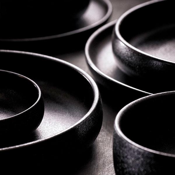 Салатник «Юниверс»;фарфор;D=21см;черный