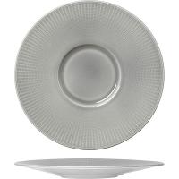 Тарелка «Виллоу Маст» мелкая с широким бортом;фарфор;D=285,H=25мм;серый