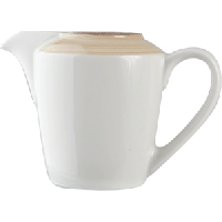 Молочник «Чино»;фарфор;285мл;D=45,H=100,L=146мм;белый,бежев.