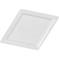 Блюдо «Пати» ромбовидное;фарфор;,H=2,L=21,B=14см;белый