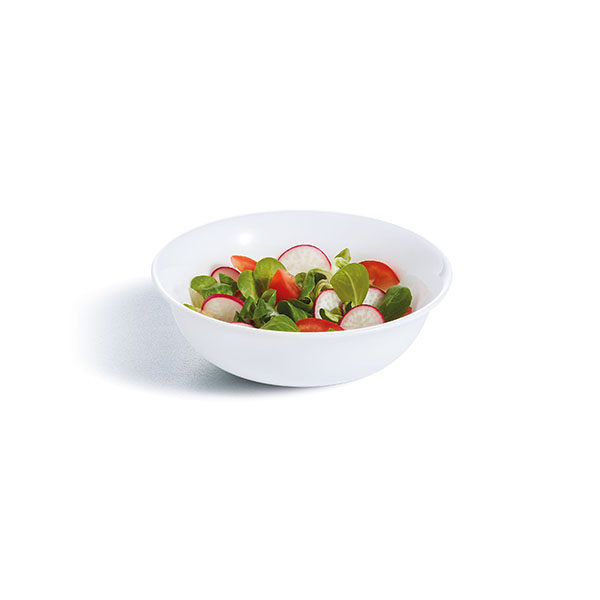 Салатник «Ресторан»;стекло;400мл;D=16,H=5см;белый