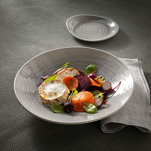 Салатник «Скейп грей»;фарфор;D=25,5см;серый