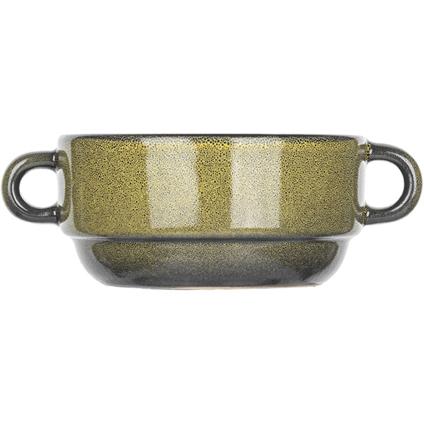 Чашка бульонная «Млечный путь салатовый»;фарфор;300мл;D=115,H=55мм;салатов.,черный