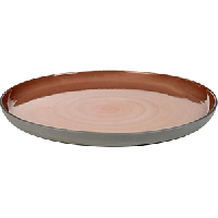 Блюдо «Даск»;керамика;D=317,H=25мм;серый,красный