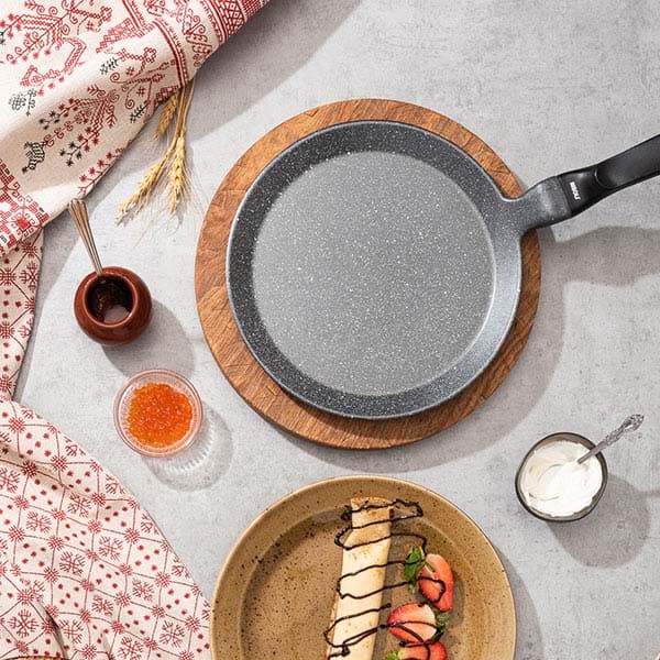 Сковорода для блинов «Гранито»;алюм.литой;D=25,H=2см