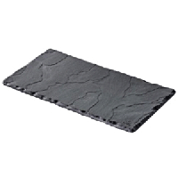 Блюдо для подачи «Базальт»;керамика;,L=30,B=11см;черный,матовый