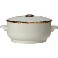 Чашка бульонная «Браун дэппл»;фарфор;425мл;белый,коричнев.