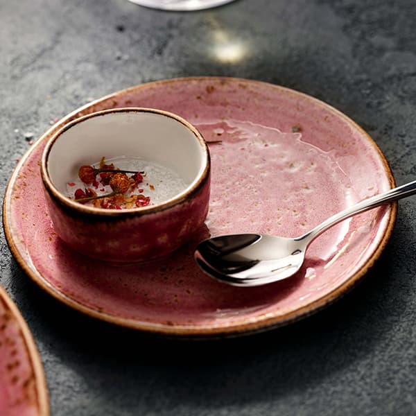 Соусник «Крафт Распберри»;фарфор;55мл;D=65,H=30мм;розов.