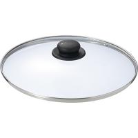 Крышка;стекло,пластик;D=30см;прозр.,черный