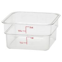 Контейнер для продуктов градуированный;поликарбонат;1,9л;,H=10,L=18,5,B=18,5см;прозр.
