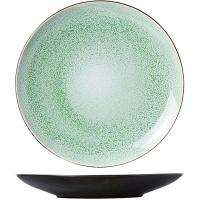 Тарелка мелкая;керамика;D=28см;зелен.,черный