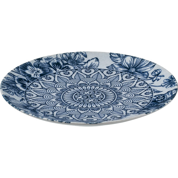 Тарелка «Парадайз»;фарфор;D=20,H=2см;синий,белый