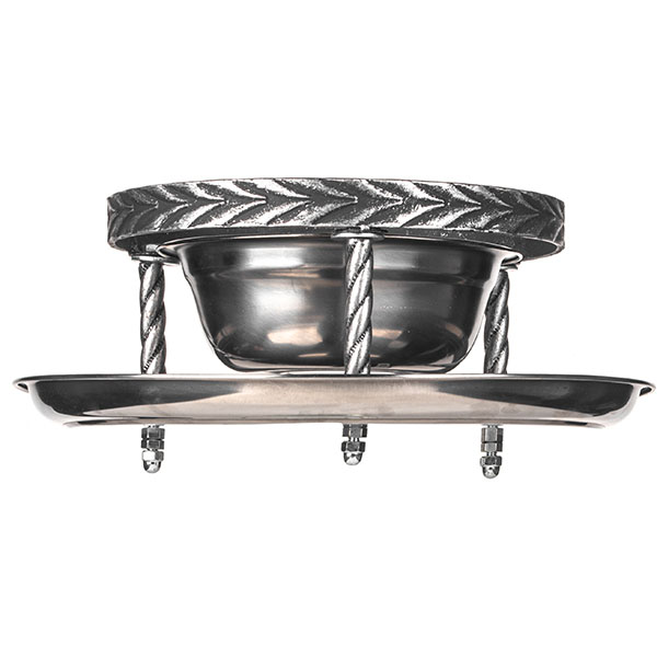 Набор для подачи саджа без крышки 2 предмета;сталь нерж.,тефлон;D=43,H=23см;серебрист.