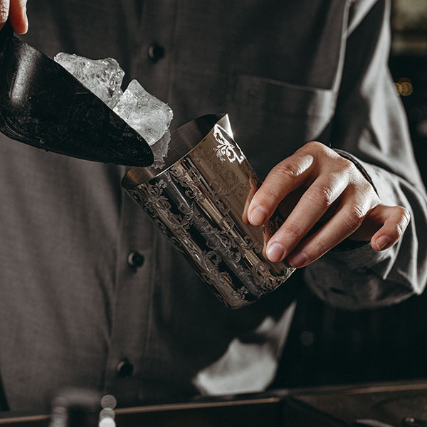 Стакан смесительный «Пробар Премиум Мотиво» с рисунком;сталь нерж.;0,5л;D=90,H=165мм;серебрист.