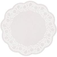 Настольные подкладки кружевные[250шт];бумага;D=30,L=30,B=30см;белый